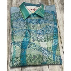Robert Graham Limited Edition Mens Merman Watercolor embroidered Shirt Large